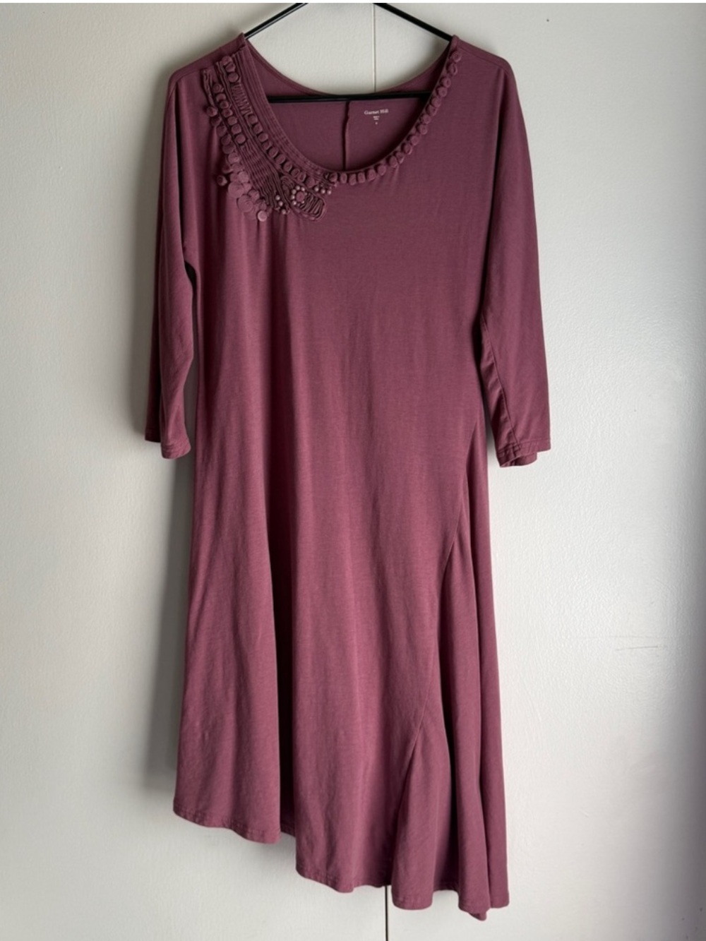 Garnet Hill Embellished Mauve Asymmetrical Dress Women’s Size Small‎